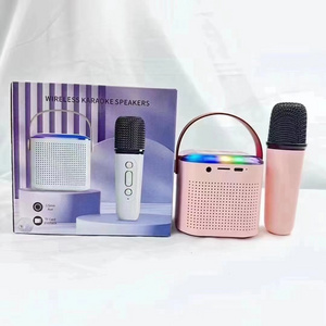 Speaker with microphone wholesale hot style karaoke speaker with mic and bluetooth portable party speaker