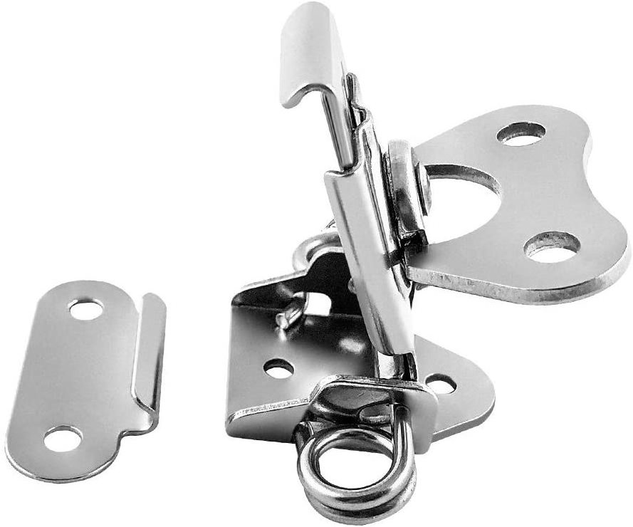 OEM ODM metal stamping 304 Stainless Steel Twist Latch with Keeper and Spring Butterfly Draw Latch for Case Box