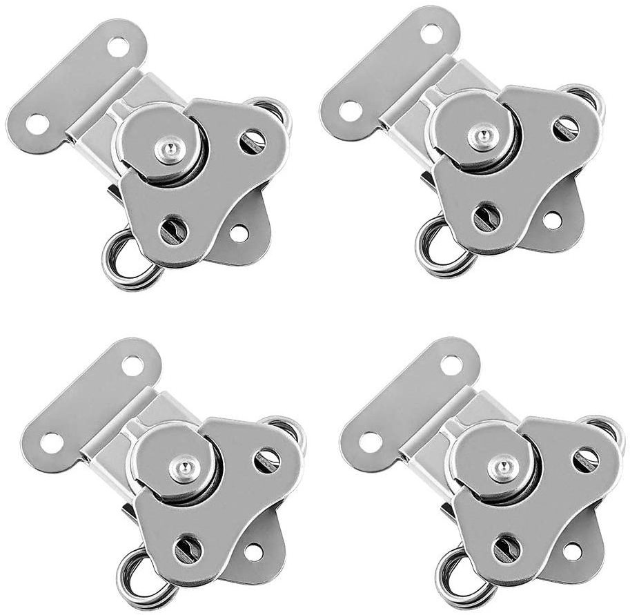 OEM ODM metal stamping 304 Stainless Steel Twist Latch with Keeper and Spring Butterfly Draw Latch for Case Box