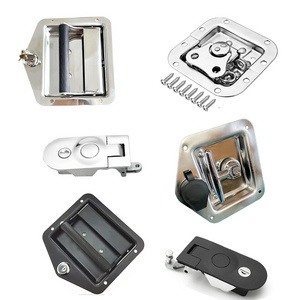 Mirror-polished Car Truck Trailer Camp 304 Stainless Steel T Shape Handle Panel Lock Latch With Padlock Device