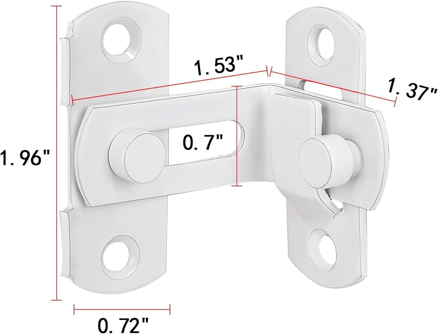 90 180 Degree White Flip Barn Door Lock,Protect Privacy-Security Gate Latch,Hook Lock Latch for Barn,Sliding Door Antique Lock