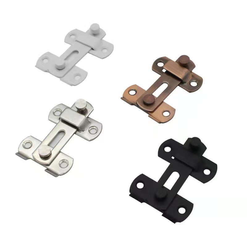 DOUBLE 2 C Barn Door Lock, Sliding Barn Door Lock Hardware Gate Latches for Barn Door Cabinet Window Closet Door, Black