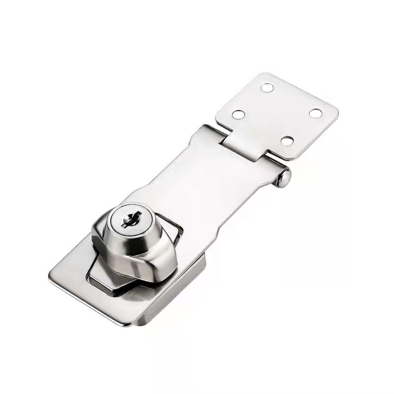 Building door hasp immobilization staple lock lock with key