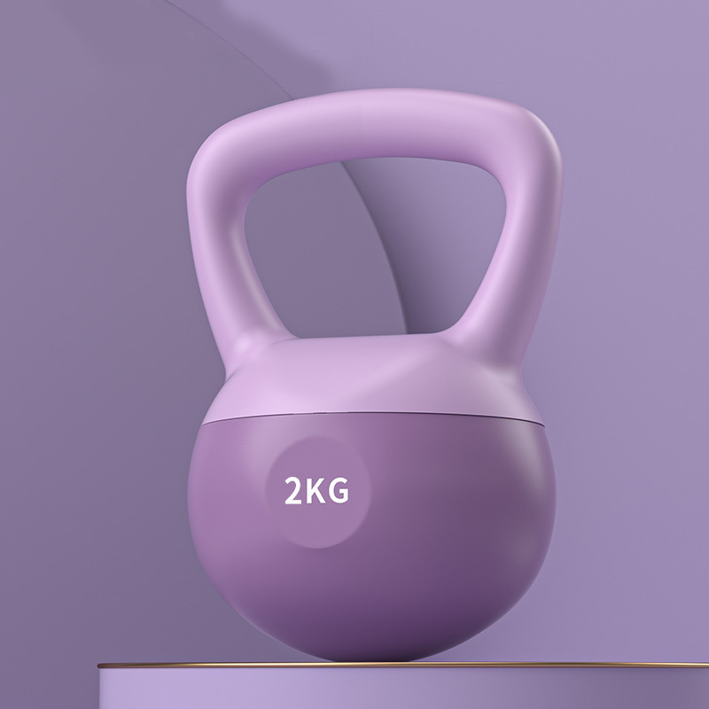 home gym fitness 2.5kg 4kg 6kg 8kg pvc soft leather pink sand kettlebell