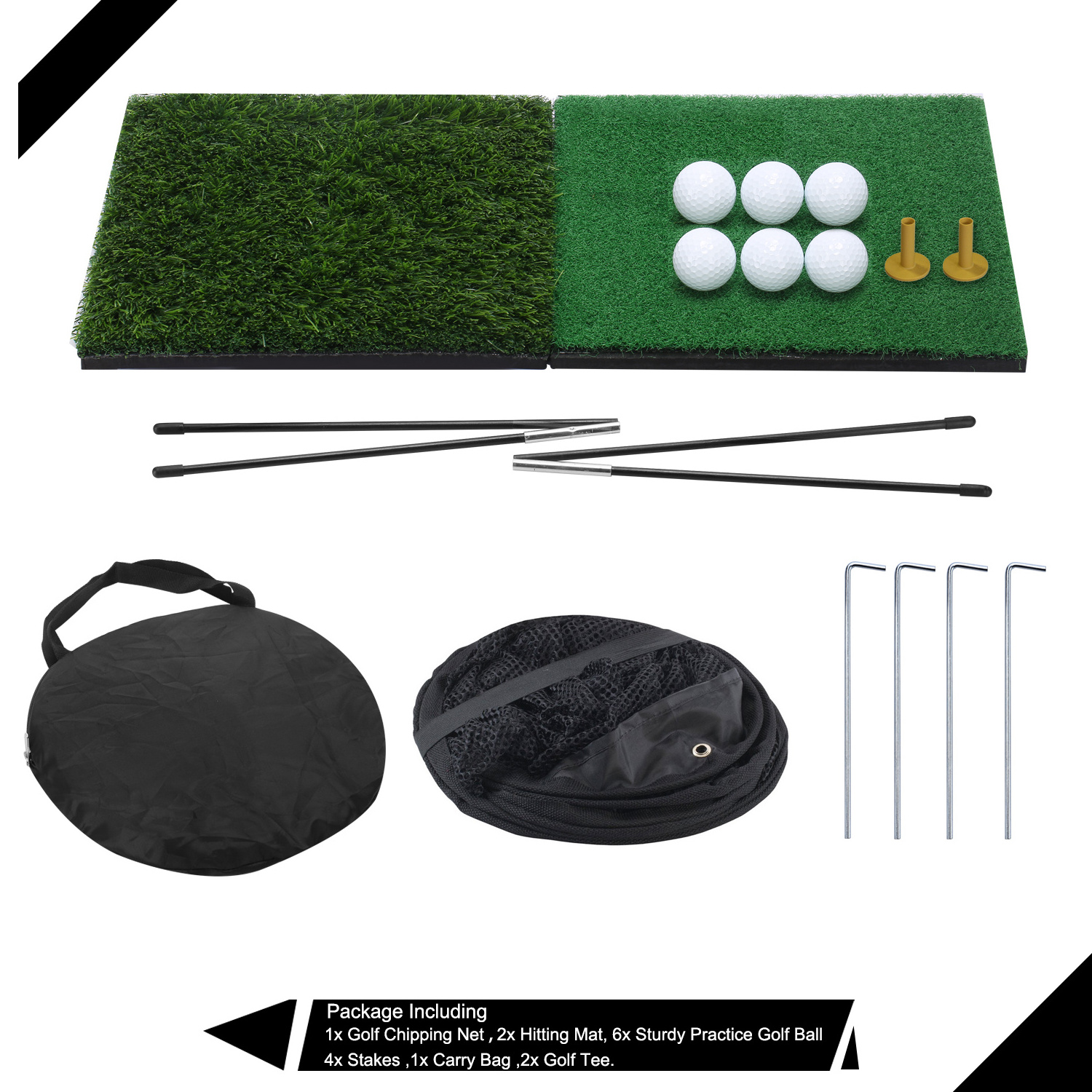 Wholesales Pop Up Indoor Outdoor Golf Chipping Net with Hitting Mat for Swing Practice