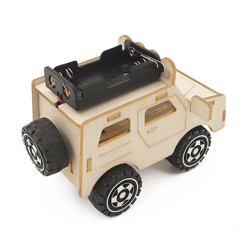 DIY Wooden kids assembly 3d puzzle wooden car for family game