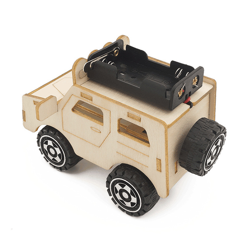 DIY Wooden kids assembly 3d puzzle wooden car for family game