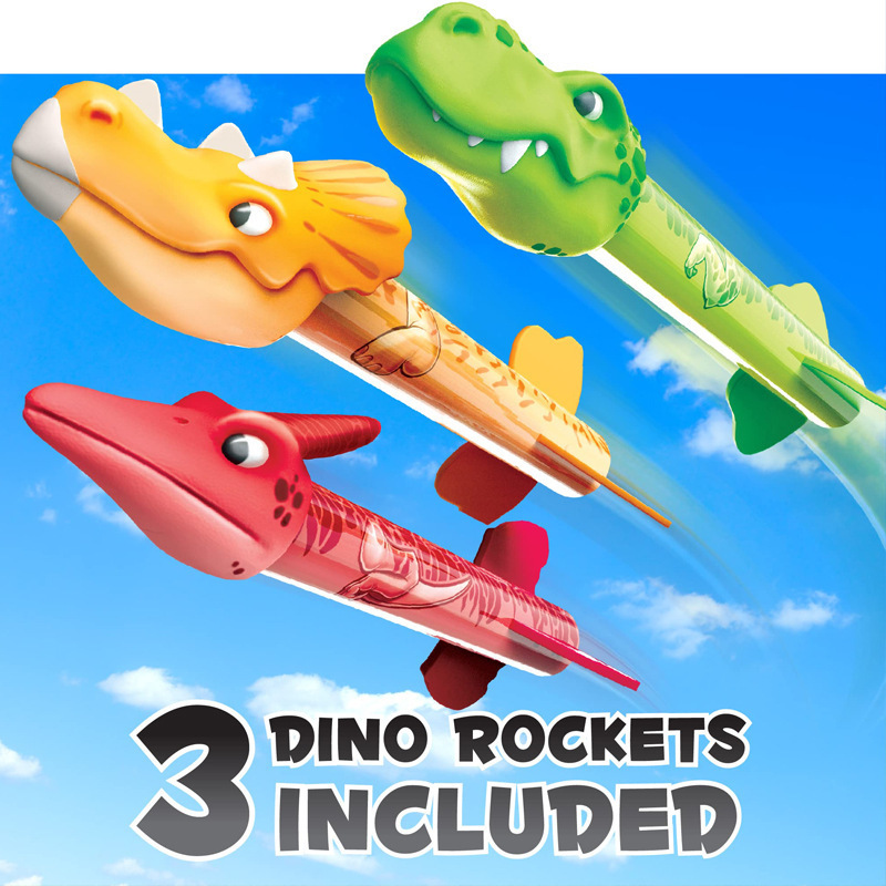 Hot Sale Other Fun Outdoor Dino Blasters Launch Toys Foam Dinosaur Rocket Launcher for Kids Sports Shooting Game