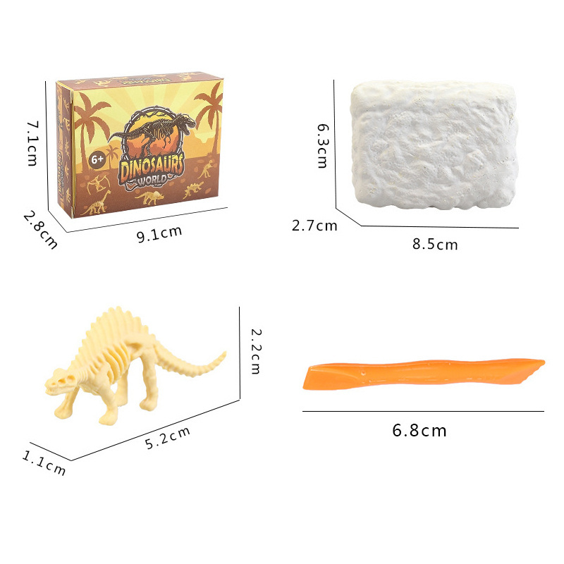 Best Selling Blind Box Toy 12 Different Kind of Archaeology Dino Fossil Dig Kits Small Dinosaur Skeleton Toy for Kids