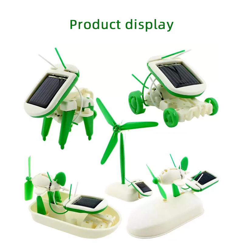 New Arrival Kids Creative Toys 6 in 1 Educational Solar Kit Science Stem Toys Children Gift Items Montessori Toys