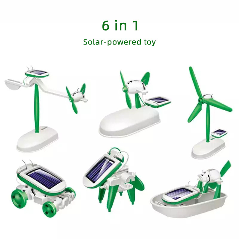 New Arrival Kids Creative Toys 6 in 1 Educational Solar Kit Science Stem Toys Children Gift Items Montessori Toys