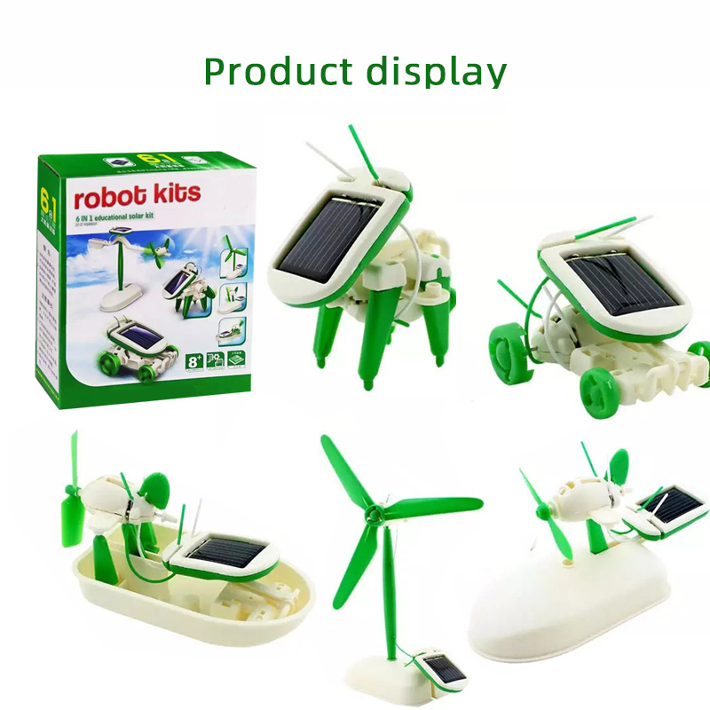 New Arrival Kids Creative Toys 6 in 1 Educational Solar Kit Science Stem Toys Children Gift Items Montessori Toys