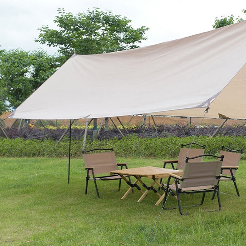 Outdoor hexagonal square silver rubber canopy tent coated with silver canopy sunscreen camping picnic camping sunshade