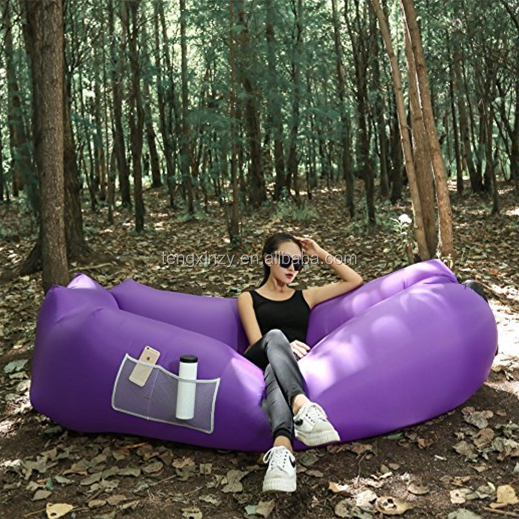 2021 Inflatable Lounger Air Sofa Hammock Portable Water Proof Anti-Air Leaking air Cushion for backyard Lakeside Beach