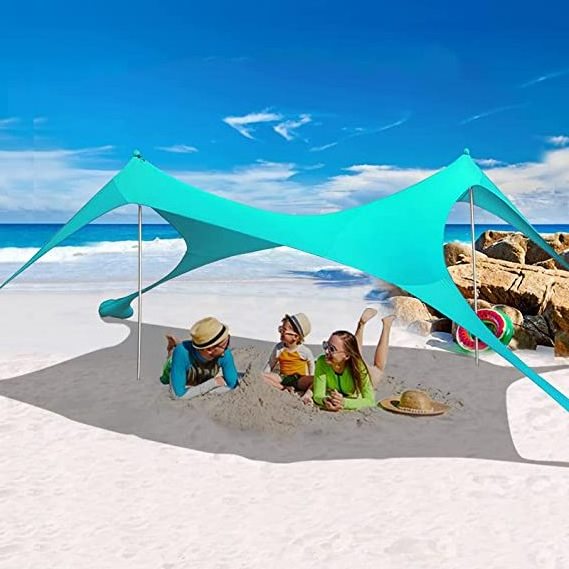 Wholesale Portable Sun Shelter Beach Shade Canopy Sail Tent Large Sunshade Beach Tent