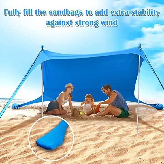 Wholesale Portable Sun Shelter Beach Shade Canopy Sail Tent Large Sunshade Beach Tent