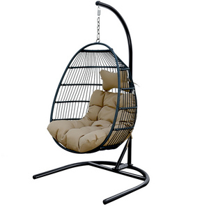 Thick Seat Cushion Swing Individual Wicker Comfortable Chaise Lounge Cushion Hanging Egg Hammock Chair for Outdoor Indoor