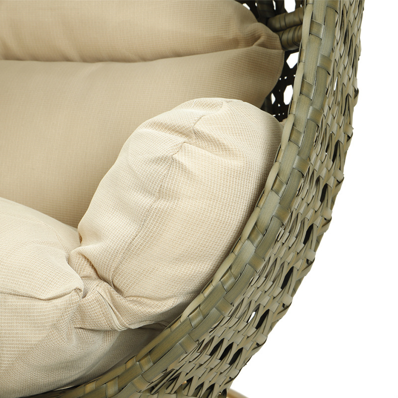 Double Seats Hanging Leisure Patio PE Rattan Wicker Swing Egg Chair