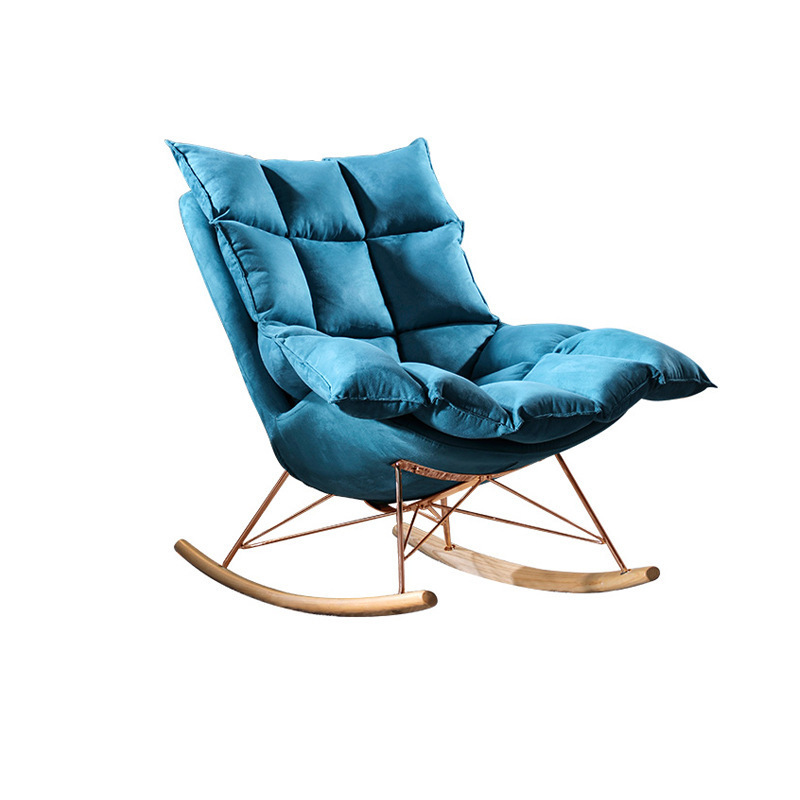 Nordic Style Fabric Indoor Customized Comfort Lounge Chaise Modern Rocking Chair