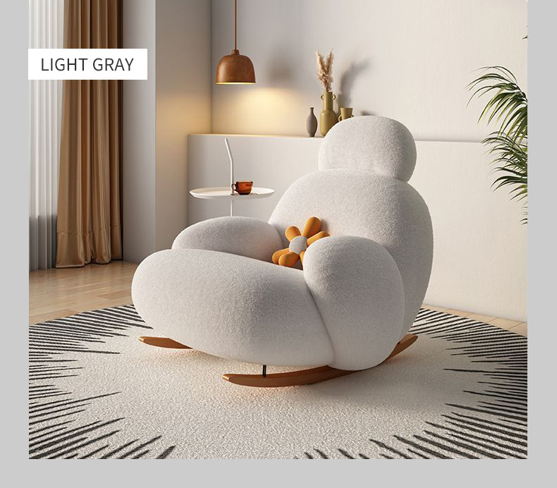 Wholesale Nordic Living Room Modern Single Recliner Sofa Leisure Rocking Chair