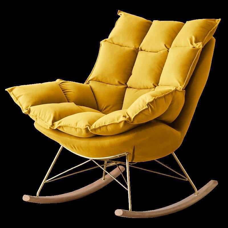 Nordic Style Fabric Indoor Customized Comfort Lounge Chaise Modern Rocking Chair