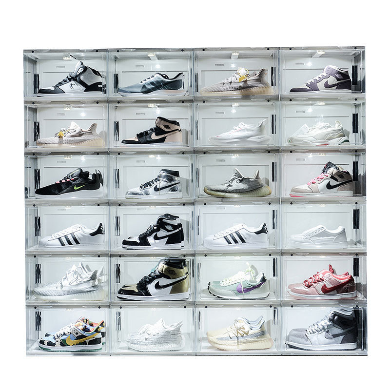 The intelligent voice control Eco Friendly ,clear shoe boxes, LED Shoe Boxes