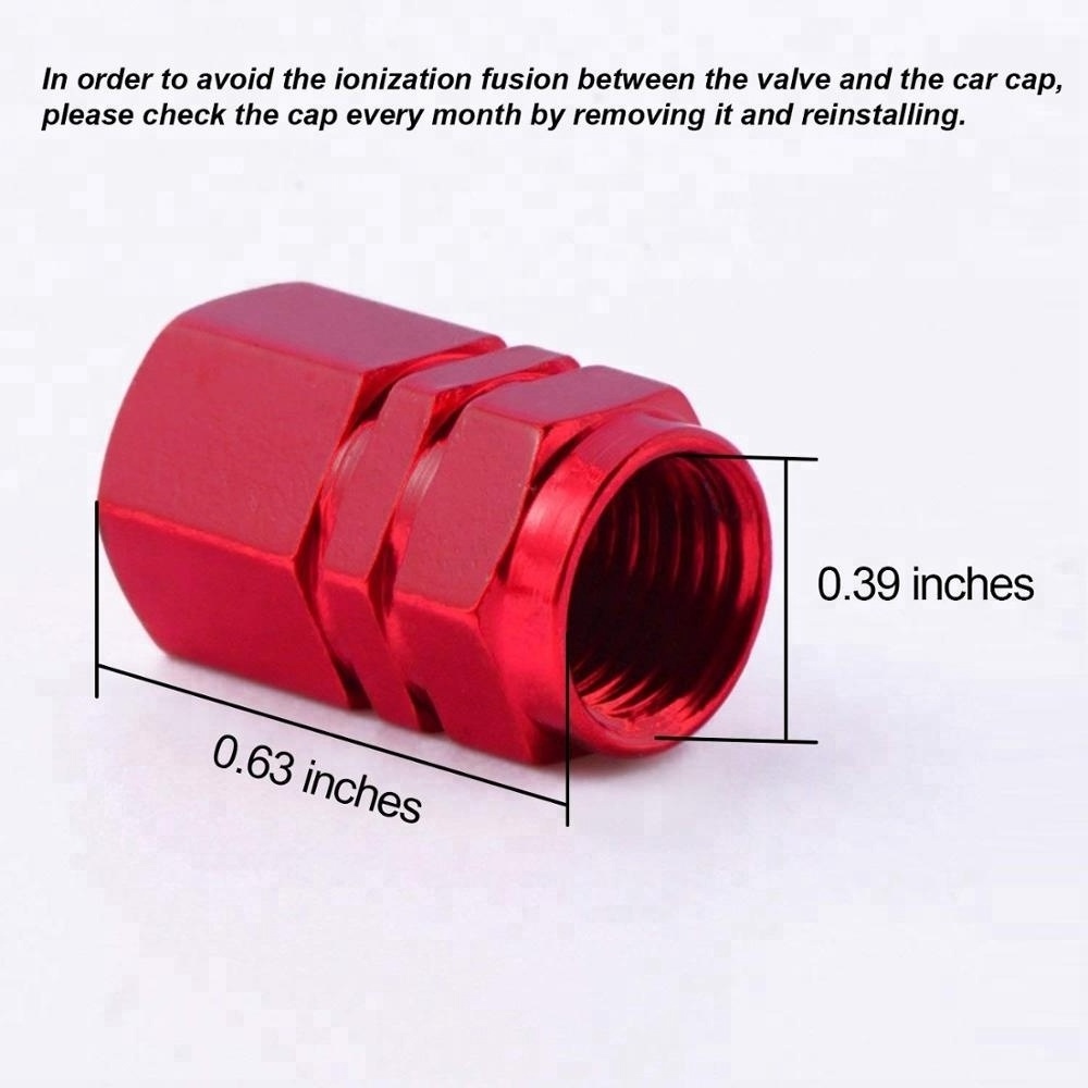 Universal Tire Stem Valve Caps Wheel Valve Covers Car Dustproof Tire Cap Hexagon Shape Valve Cap