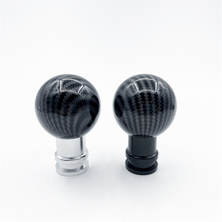 Black Ball Carbon Fiber Manual Gearhead Shifter Knob