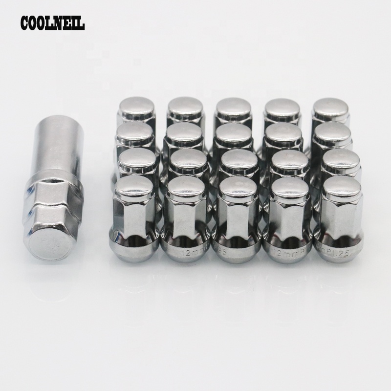 Guangzhou Car Tire Seven Horn Locking Heptagonal Nuts Standard Wheel Racing Lug Anti Theft Screw Nut