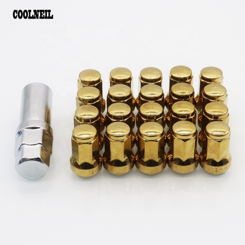 Guangzhou Car Tire Seven Horn Locking Heptagonal Nuts Standard Wheel Racing Lug Anti Theft Screw Nut