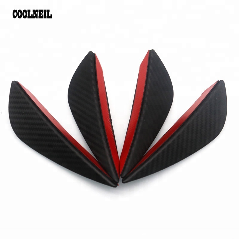 Car Accessories Universal  Front  Bumper Lip Splitter Fins   Body Spoiler Kit