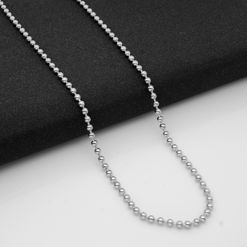 OEM China Cheap Wholesale Factory 316 Stainless Steel Necklace Jewelry for Women Men Titanium Ball Bead China