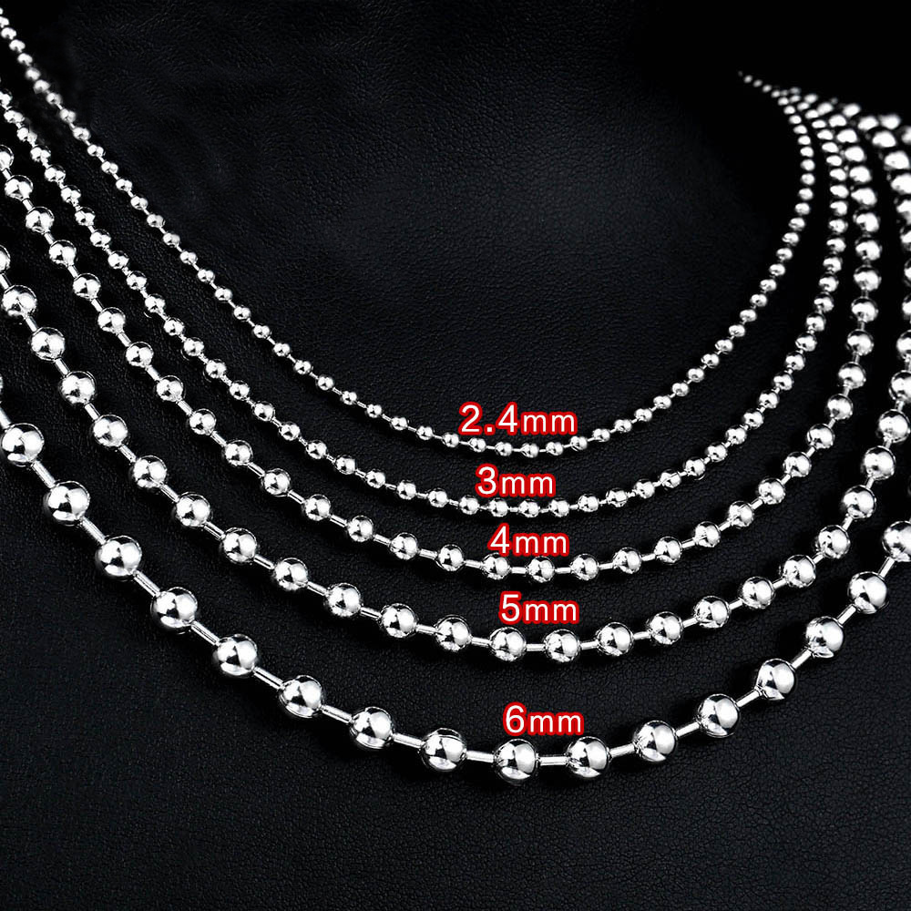 OEM China Cheap Wholesale Factory 316 Stainless Steel Necklace Jewelry for Women Men Titanium Ball Bead China