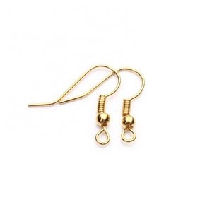 Factory direct sale OEM/ODM stainless steel gold plated earring hooks diy