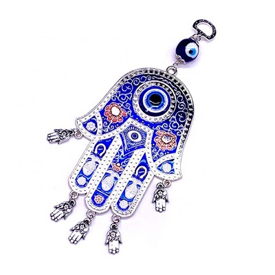 Blessing Metal Blue Eye Decoration turkish Religious Evil Eye Wall Hanging Fatima of Hand Home Decor