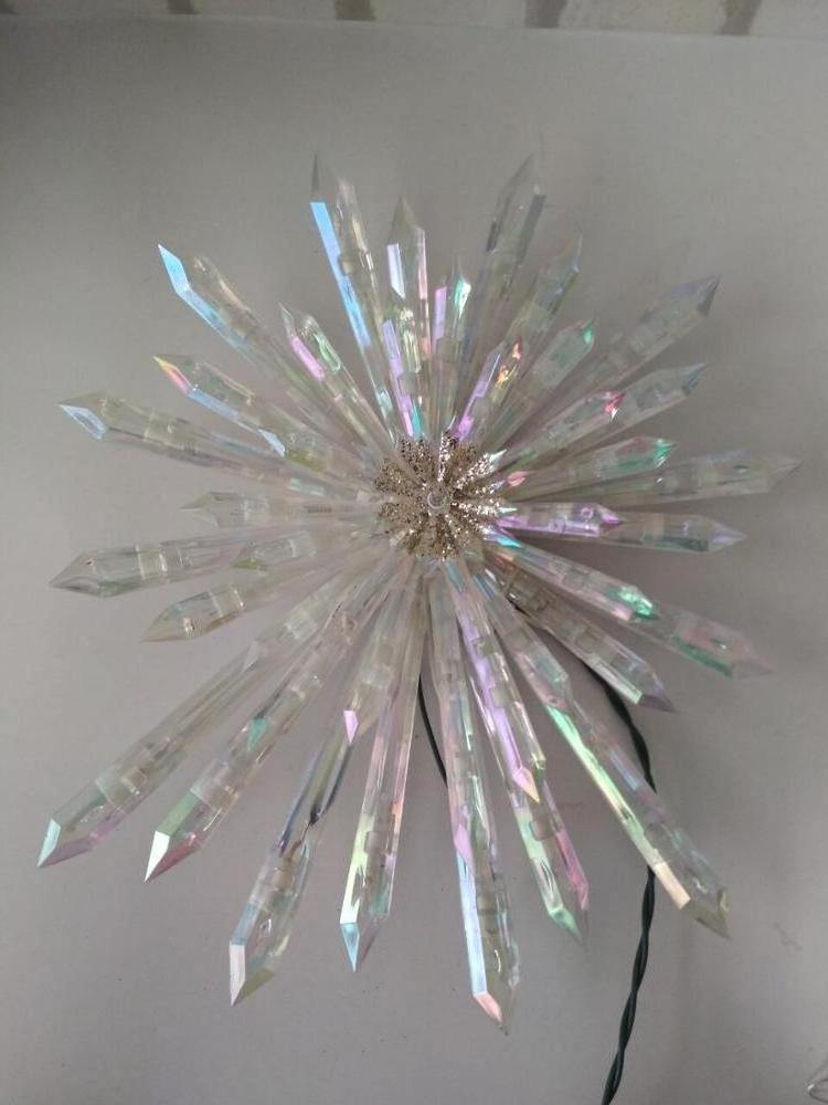 2019New Product Ferry Lights Christmas Ornament  Acrylic Wall Decoration3D Plastic Crystal Shape Frame Tree Topper Light