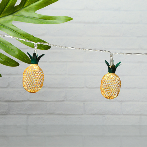 Christmas Battery Operated Pineapple Shaped String Led Lights Custom Battery Indoor String Lights