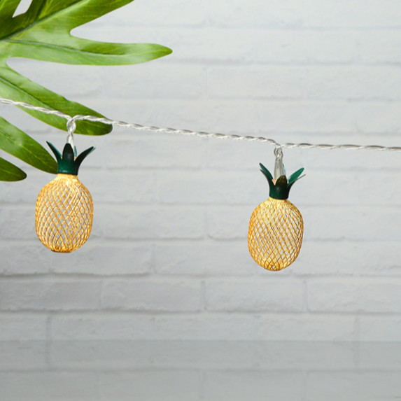 Christmas Battery Operated Pineapple Shaped String Led Lights Custom Battery Indoor String Lights