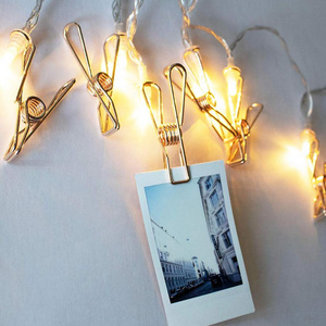 CE Home Decoration 10L Battery Operated Metal Photo Clip String Light