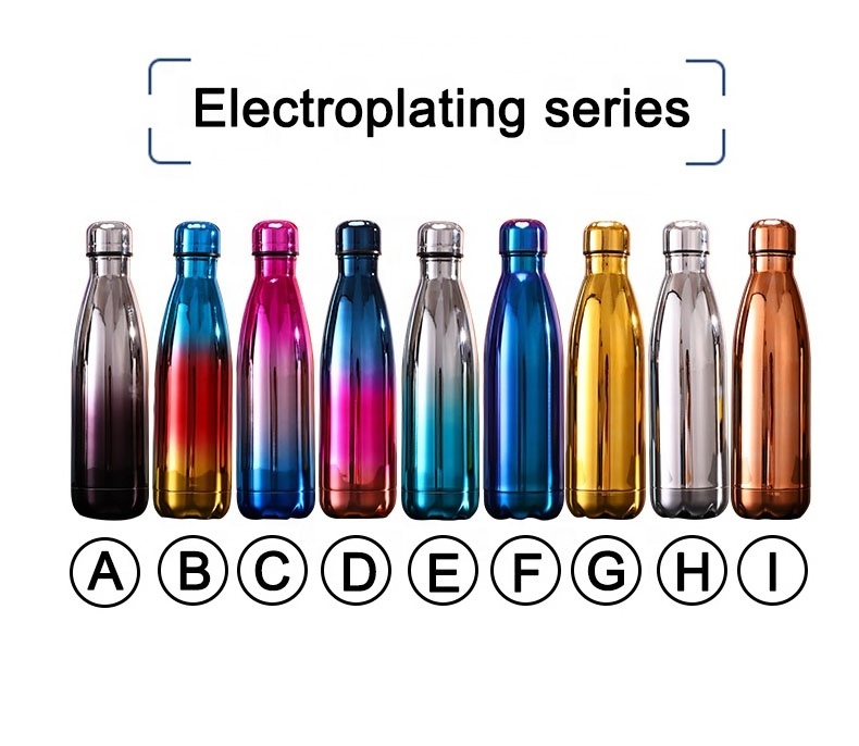 350ml/500ml/750ml Double wall Stainless Steel Insulated Water Bottle cola shape bottle stainless steel cola flask