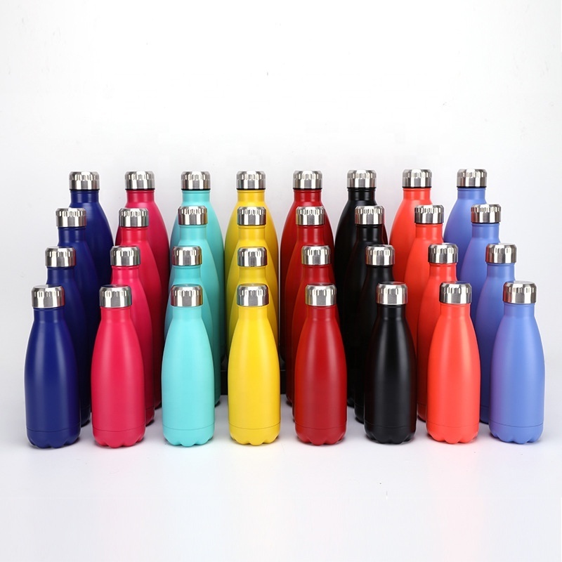 TY350ml/ 500ml /750ml/1000ml  vacuum sport double wall  stainless steel cola shape drink insulated water bottles