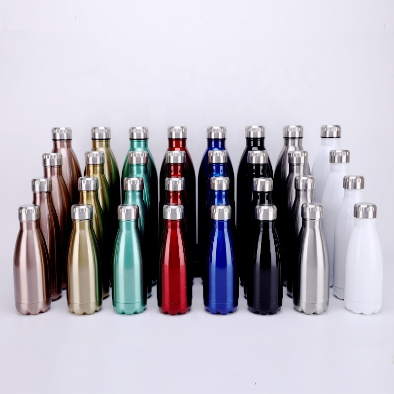 TY350ml/ 500ml /750ml/1000ml  vacuum sport double wall  stainless steel cola shape drink insulated water bottles