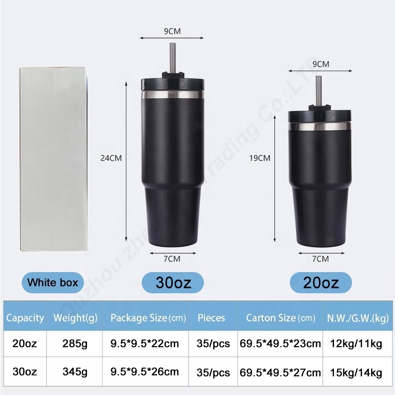 TY Wholesale 20oz 30oz car cup metal travel coffee mug double walled vacuum insulated stainless steel tumbler with handle and st