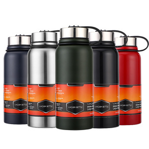 Stainless Steel Wide Mouth Thermos Water Bottle Flask custom sport 800ml 1000ml double wall vacuum flask