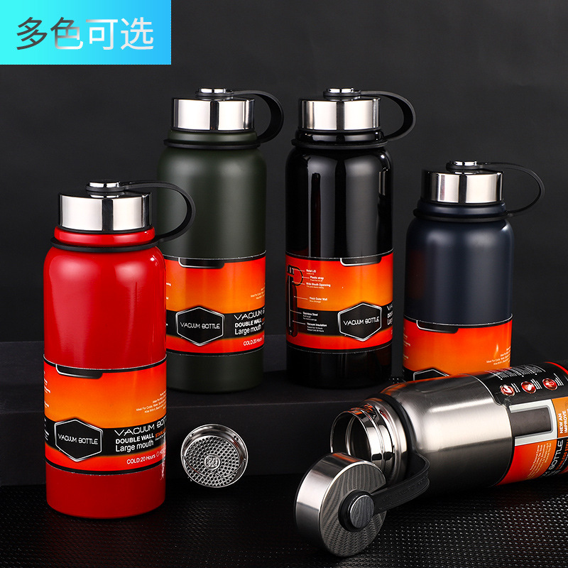 Stainless Steel Wide Mouth Thermos Water Bottle Flask custom sport 800ml 1000ml double wall vacuum flask