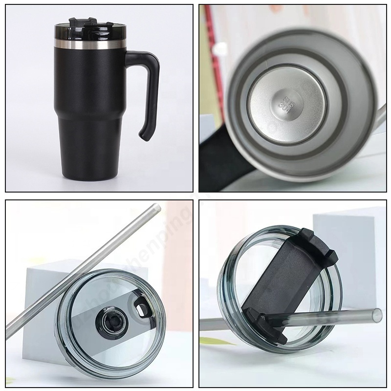 TY Wholesale 20oz 30oz car cup metal travel coffee mug double walled vacuum insulated stainless steel tumbler with handle and st