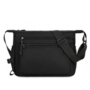 Light Weight Nylon Polyester Travel Purse Casual Sling Pack Side Men Women Crossbody Messenger Shoulder Bag