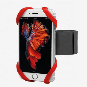 Universal Slim Fit Cell Phone Holder Silicone Sports Running Armband Case with Adjustable Strap