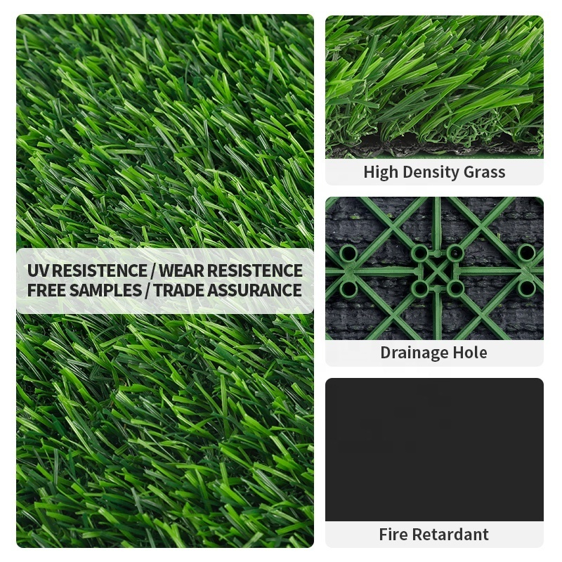 TY 30mm high density Decoration Green Bottom Plate Splicing Board Grass TilesBalcony Lawn Mat Suspended Artificial Grass