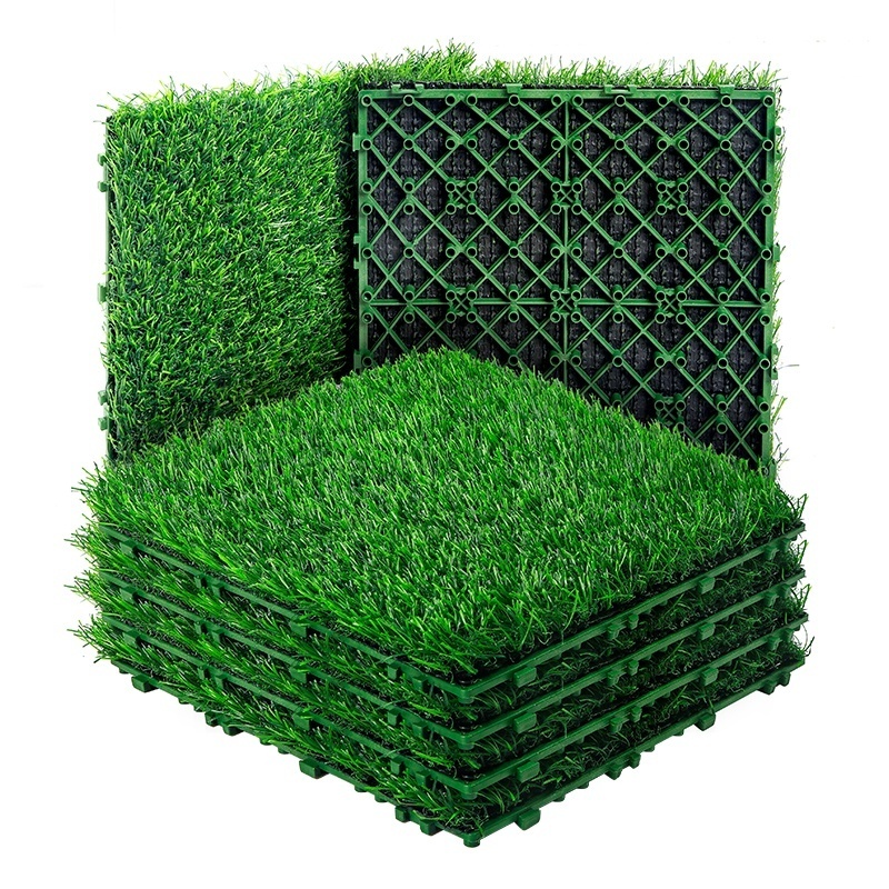 TY 30mm high density Decoration Green Bottom Plate Splicing Board Grass TilesBalcony Lawn Mat Suspended Artificial Grass